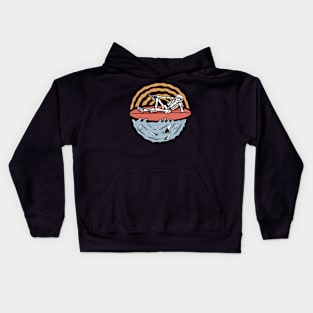 Wave for Summer, Wave for Surf, Wave for Surfing, Surfing Wave Kids Hoodie